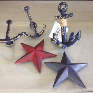 Nautical Accent Pieces (Anchors & Stars)